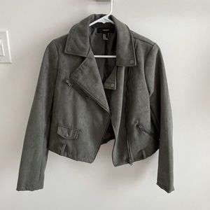 F21 Greg Suede Moto Jacket